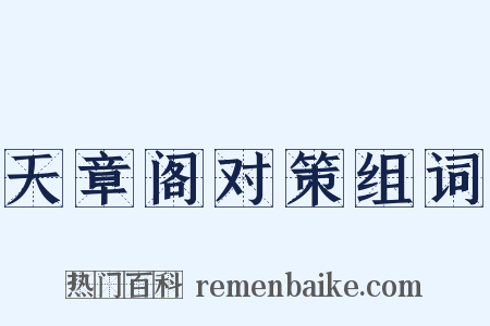 天章阁对策组词是什么意思的图片